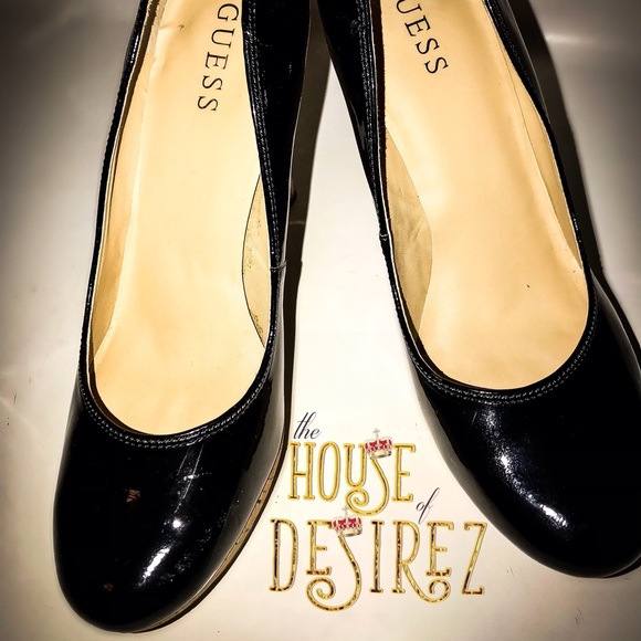 Guess heels, black patent leather cork heel - Picture 2 of 2